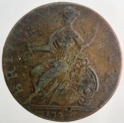 1774 George 3rd III Half-Penny British Coin | Fine Collectable Grade a9745