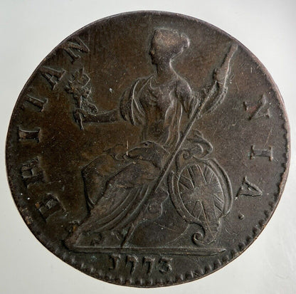 1773 George III 3rd Half-Penny Coin | Very High Grade
