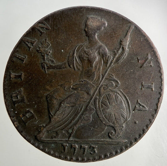 1773 George III 3rd Half-Penny Coin | Very High Grade