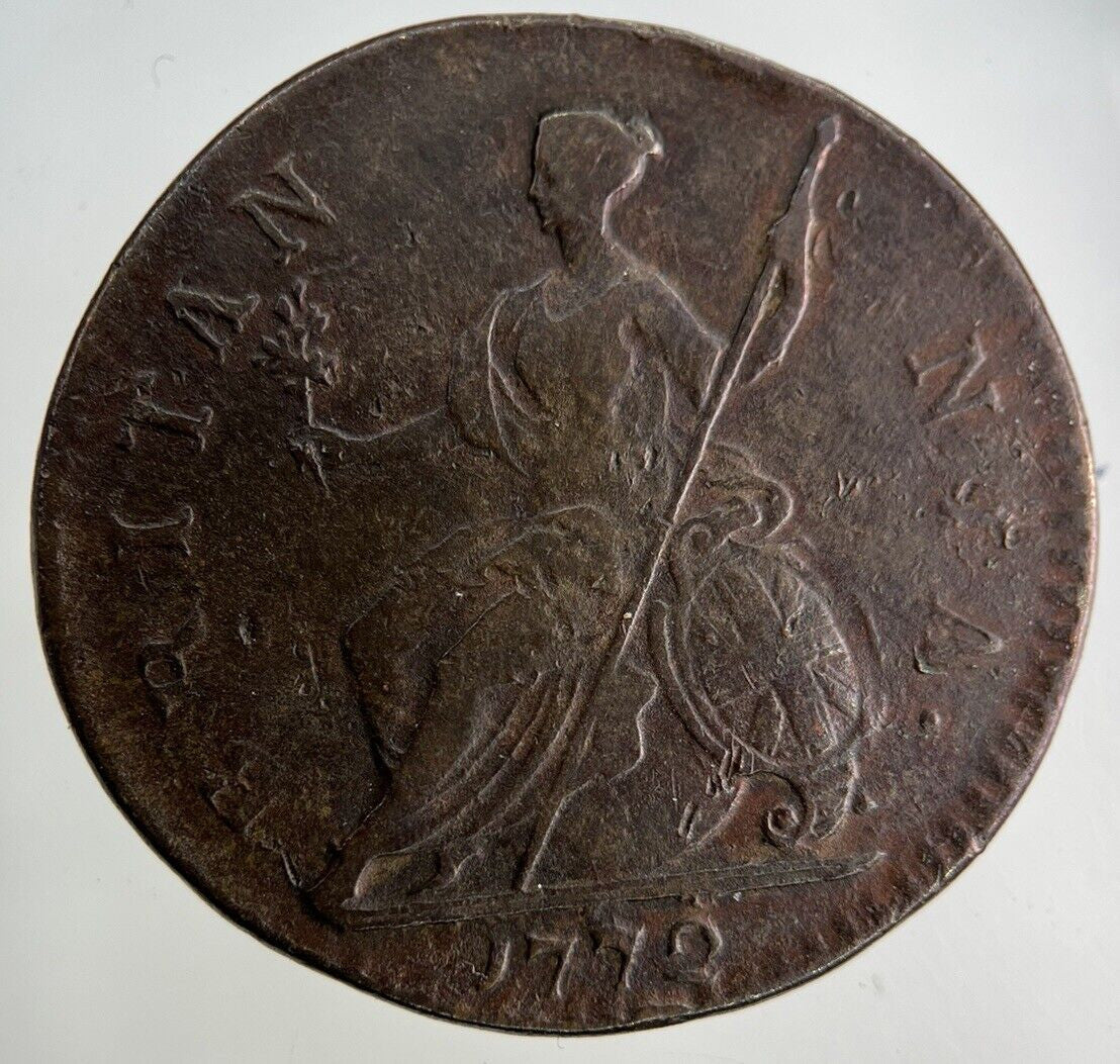 1772 George III 3rd Half-Penny Coin | Very High Grade