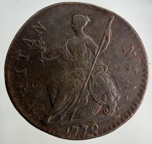 1772 George III 3rd Half-Penny Coin | Very High Grade