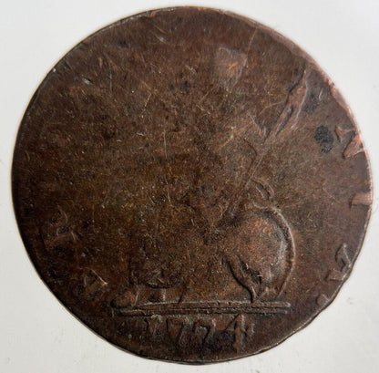 1774 George III 3rd Farthing Coin | Fine Collectable Grade