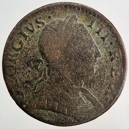 1775 George 3rd III Half-Penny Coin | Collectable Grade