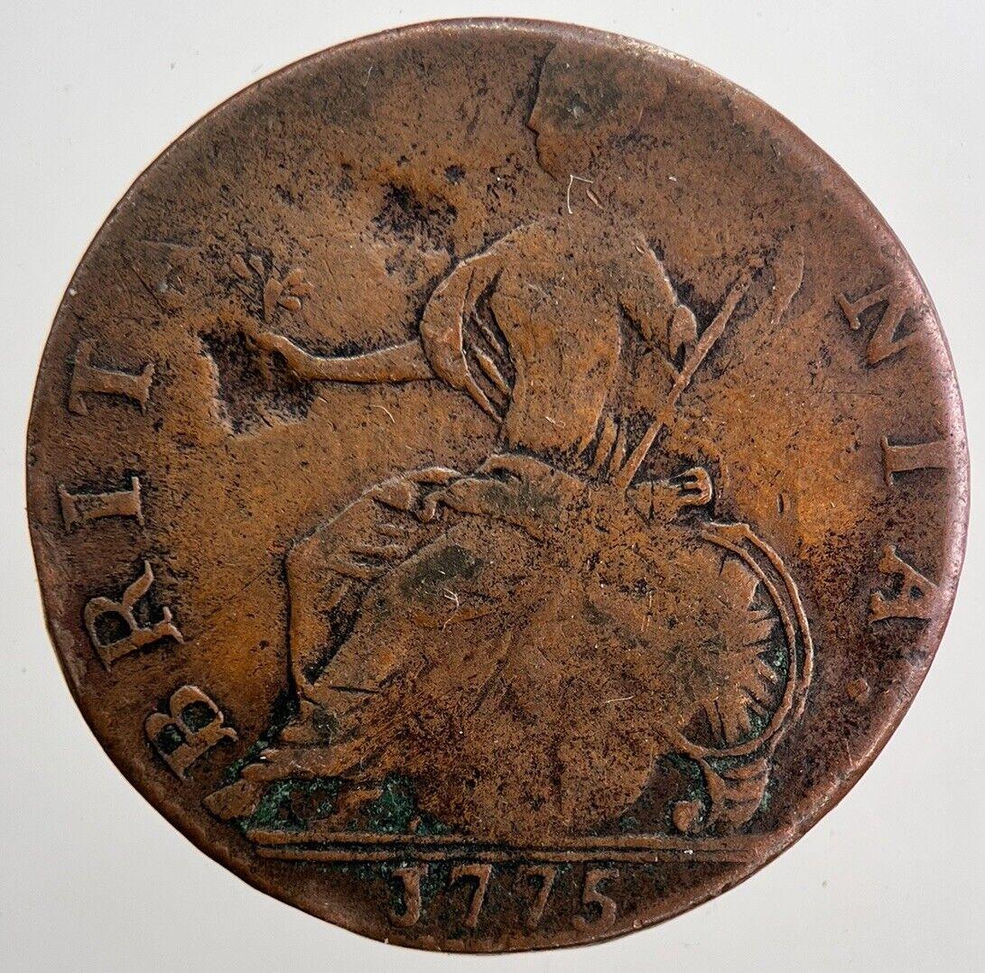 1775 George 3rd III Half-Penny Coin | Fine Collectable Grade | a6059