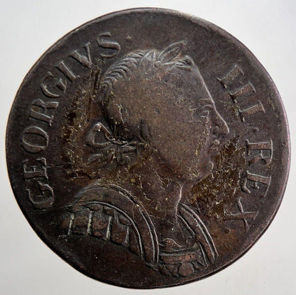 1775 George 3rd III Half-Penny Coin | Fine Collectable Grade | a6042