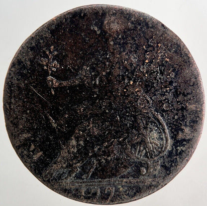 1775 George 3rd III Half-Penny British Coin | Fine Collectable Grade