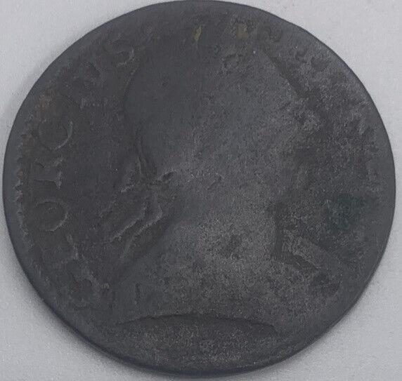 1775 Britannia Half Penny | British Copper Coin | George III | Worn Grade | a238