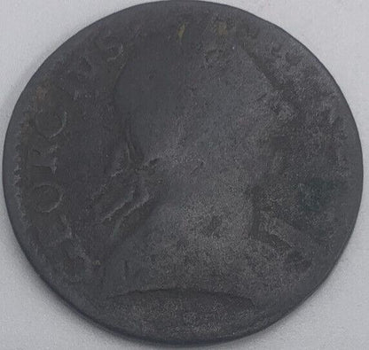 1775 Britannia Half Penny | British Copper Coin | George III | Worn Grade | a238