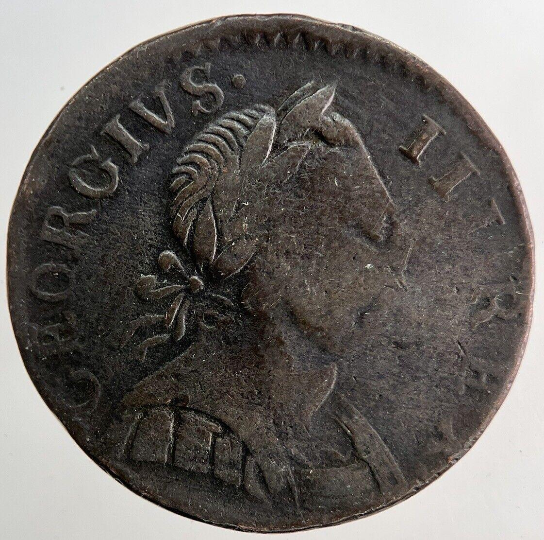 1775 George 3rd III Half-Penny British Coin | Fine Collectable Grade a9740