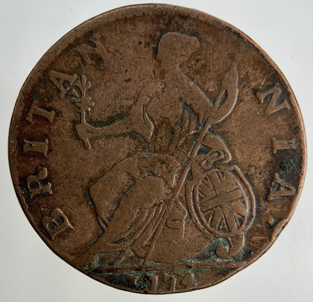 1774 George III 3rd Half-Penny Coin | Fine Collectable Grade