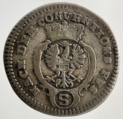 1774-S Germany German States 2 1/2 Kreuzer Silver Coin | Collectable Grade