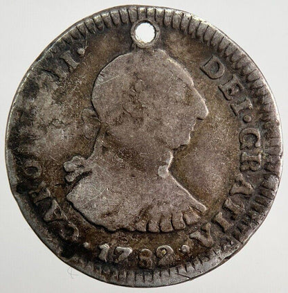 1782 Spain 2 Two Reales Silver Coin | Fine Collectable Grade | a2093