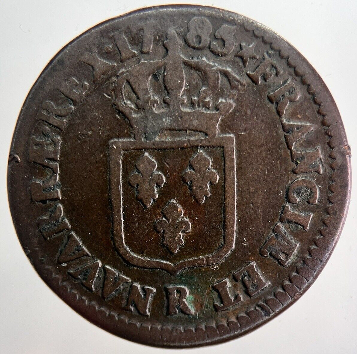 1785 France 1 One Sol Louis XVI Coin | Fine Collectable Grade | a6266
