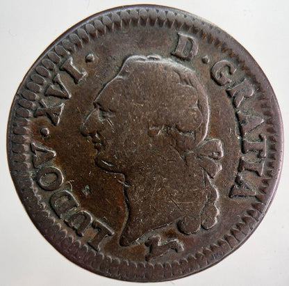 1785 France 1 One Sol Louis XVI Coin | Fine Collectable Grade | a6266