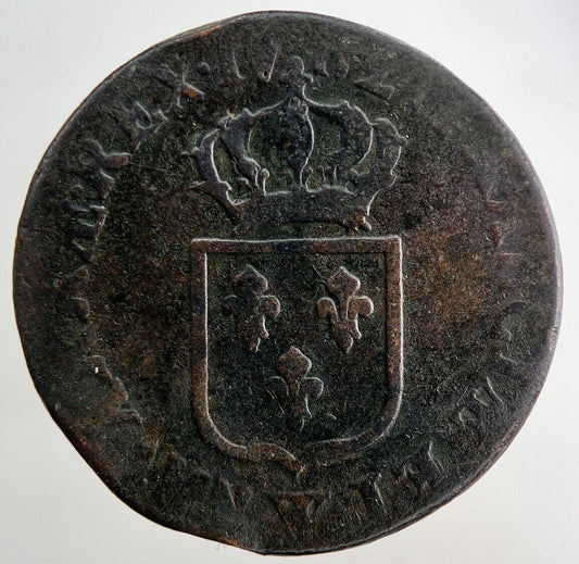 1782 France 1 One Sol Louis XVI Coin | Collectable Grade