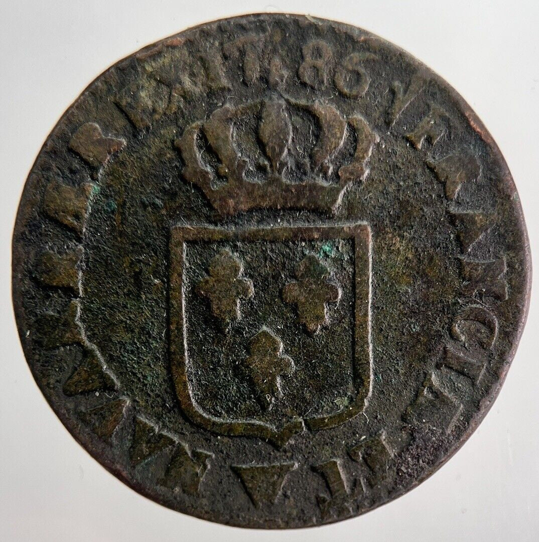 1786 France 1 One Sol Louis XVI Coin | Fine Collectable Grade | a6267