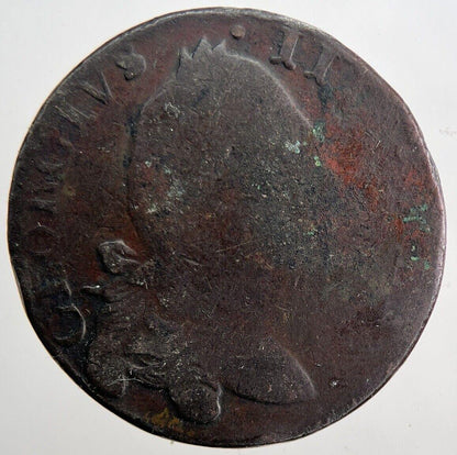 1782 Irish Hibernia Half-Penny Coin | Fine Collectable Grade | a6051
