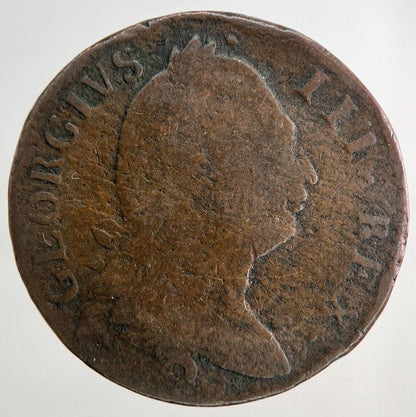 1775 Irish Hibernia Half-Penny Coin | Collectable Grade