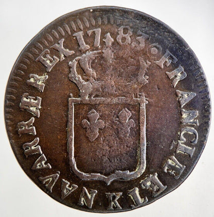 1783 France 1 Sol Coin | Fine Collectable Grade