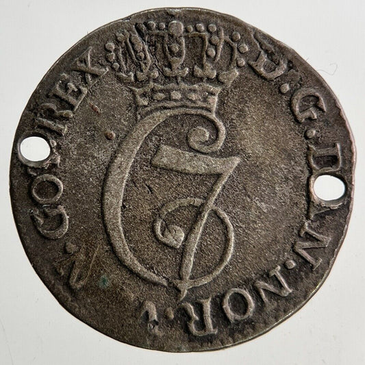 1782 Denmark 2 Skilling Dansk Silver Coin | Fine Collectable Grade
