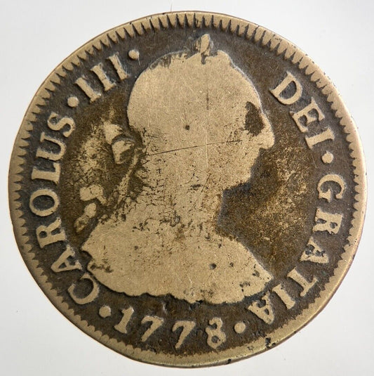 1778 Spain 2 Reales Coin | Collectable Grade | a9256