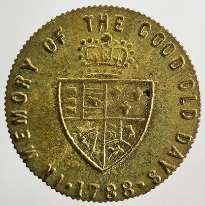 1788 George III Good Old Days Gaming Token Coin | Fine Collectable Grade