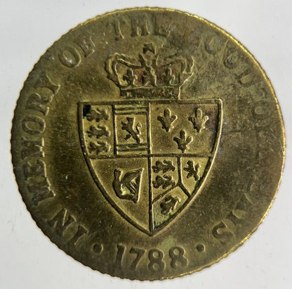 1788 British George III Gaming Good Old Days Token Coin | Fine Collectable Grade