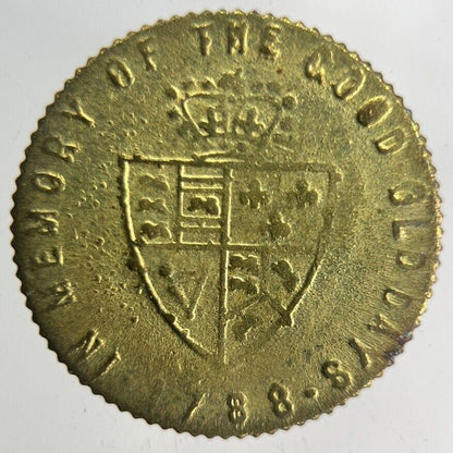 1788 British George III Gaming Good Old Days Token Coin | Fine Collectable Grade