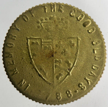 1788 British George III Gaming Good Old Days Token Coin | Fine Collectable Grade