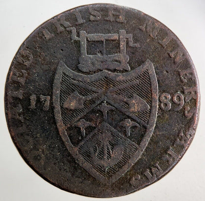 1789 Cronebane Irish Miners Half-Penny Coin | Collectable Grade