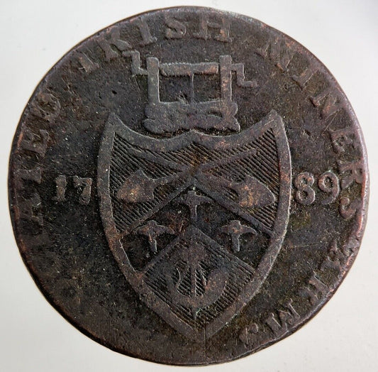1789 Cronebane Irish Miners Half-Penny Coin | Collectable Grade