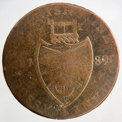 1789 Irish Mines Cronebane Half-Penny Coin | Collectable Grade