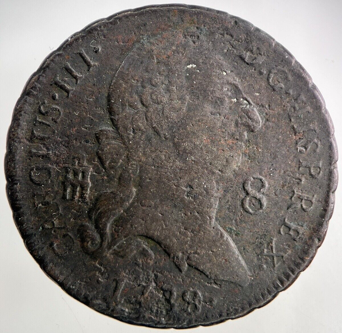 1788 Spain 8 Maravedis Coin | Very High Grade
