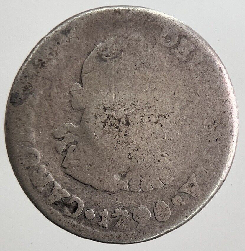 1790 Spain Half 1/2 Real Silver Coin | Collectable Grade | a5553