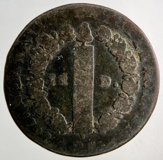 1792 France 1 Sol Coin | Collectable Grade