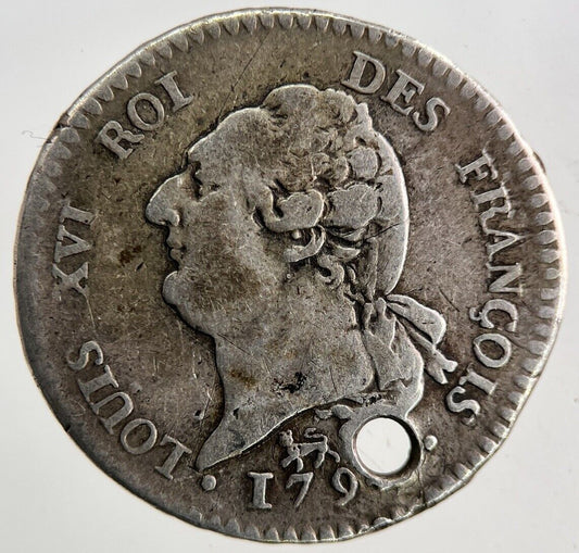 1792 France 15 Sols Silver Coin | Fine Collectable Grade