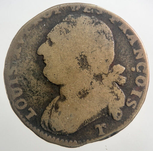 1792 Louis XVI France 1 Sol 12 Deniers Coin | Collectable Grade | a8098
