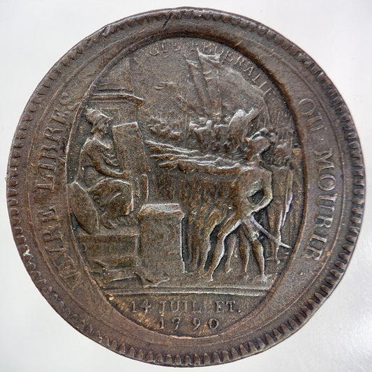 1792 France Napoleonic Revolution Medal Coin | Fine Collectable Grade | a2496