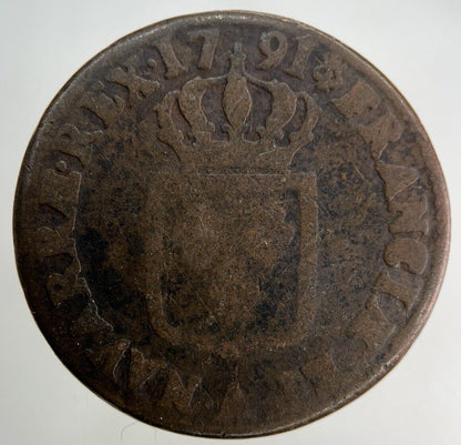1791 France 1 Sol Coin | Collectable Grade