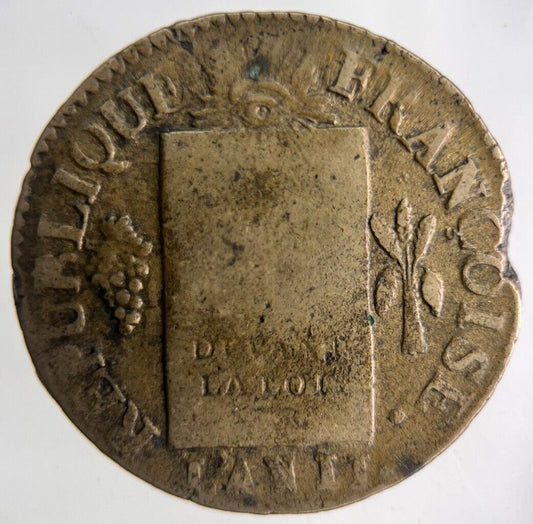 1793 France 1 Sol Aux Balances Coin | Fine Collectable Grade