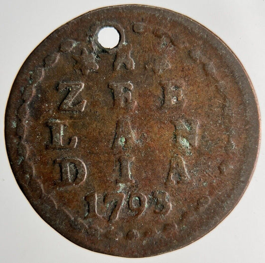 1793 Netherlands Zeelandia Duit Coin | Fine Collectable Grade