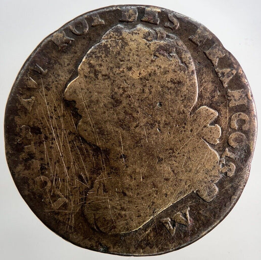 1793 France 1 One Sol 12 Deniers Louis XVI Coin | Collectable Grade