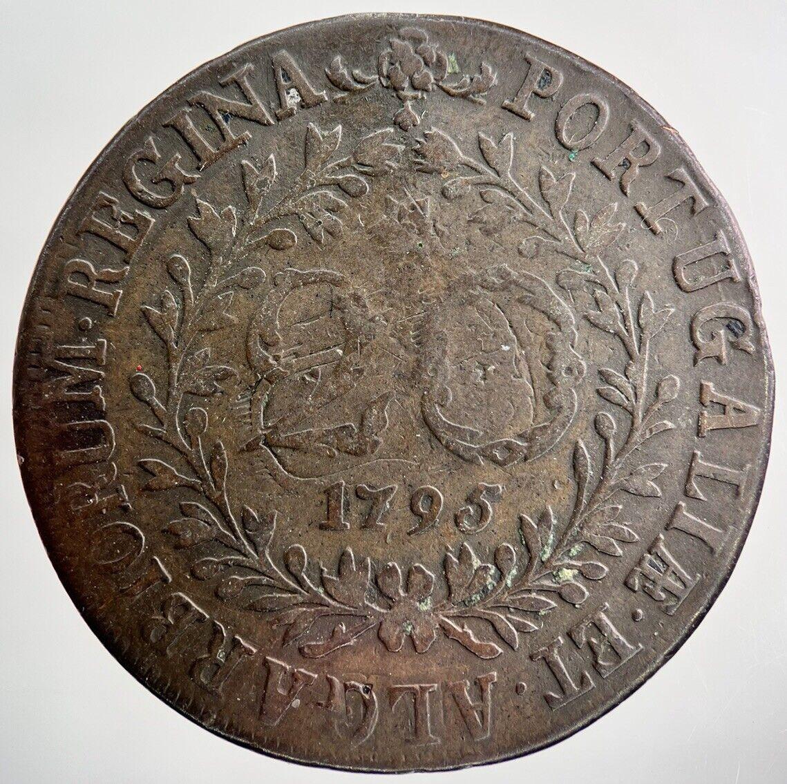 1795 Portugal Maria 20 Reis Coin | Fair Grade