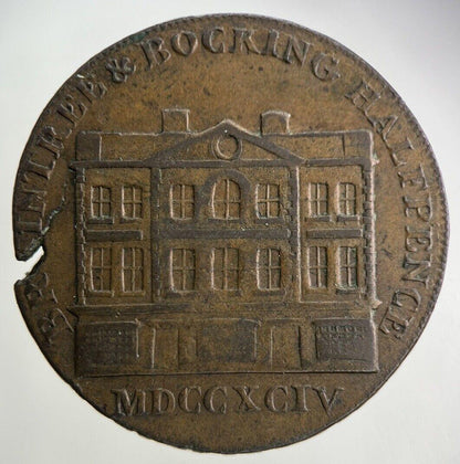 1794 Essex Braintree & Bocking Half-Penny Coin | Very High Grade