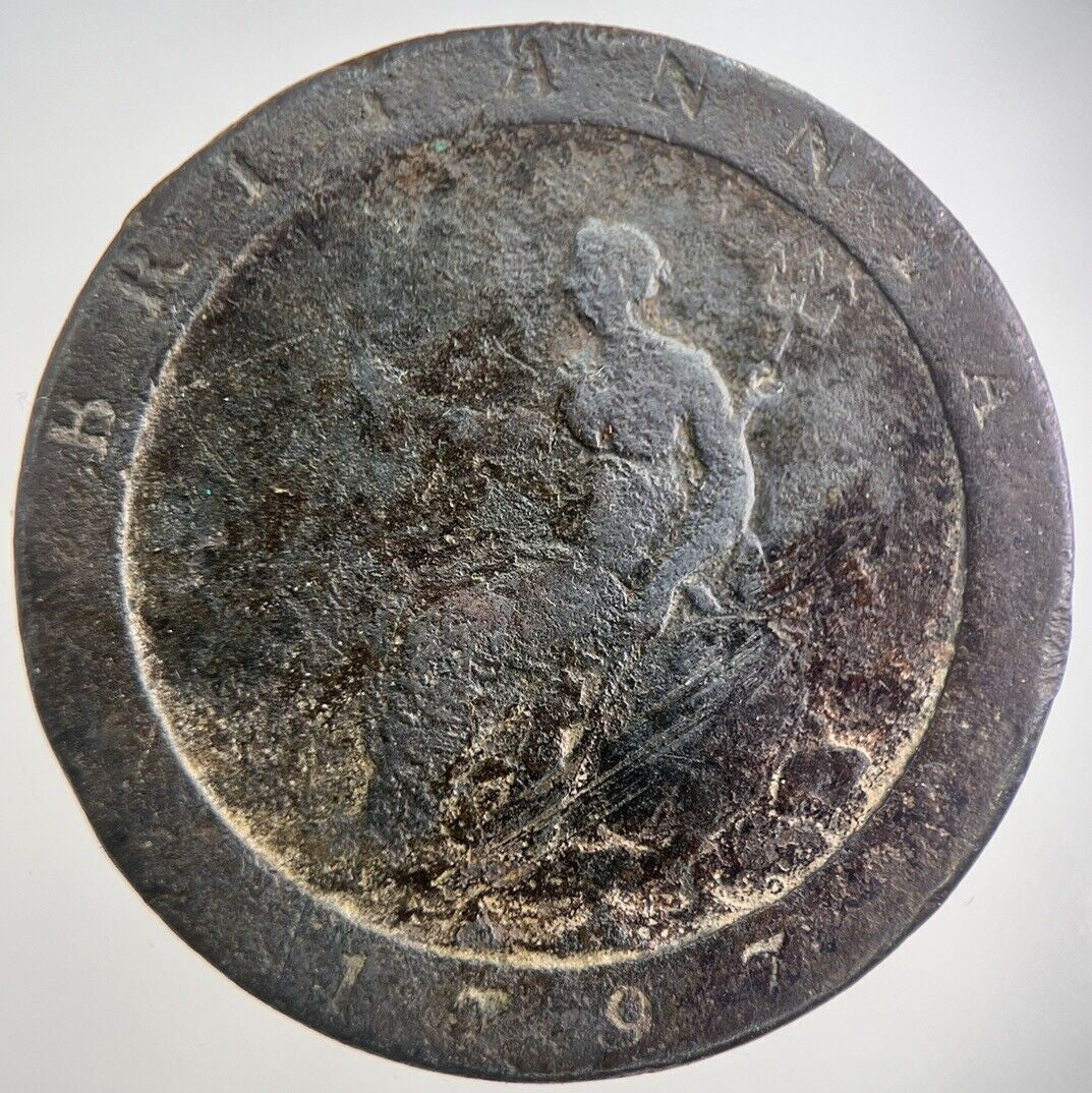 1797 George III 3rd Cartwheel One Penny Coin | Collectable Grade | a1302