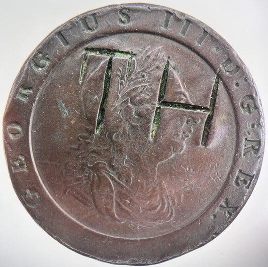1797 Engraved George III 3rd Cartwheel Two-Pence Coin | Fine Collectable Grade