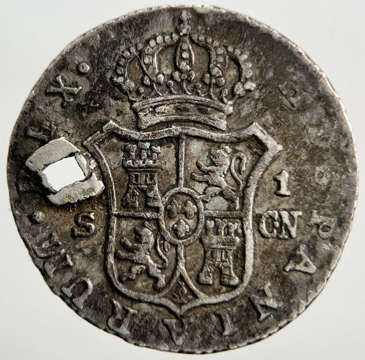 1796 1 One Real Spain Silver Coin | Fine Collectable Grade | a786
