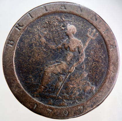 1797 George III 3rd Cartwheel One Penny Coin | Collectable Grade