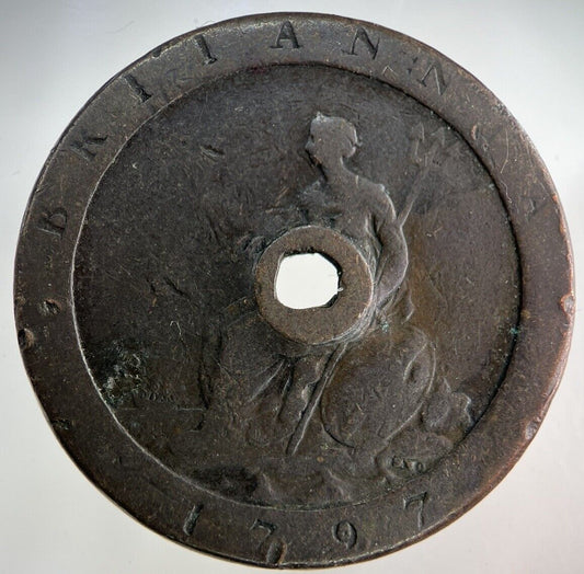 1797 George III 3rd Cartwheel One Penny Coin | Collectable Grade