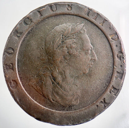 1797 George III 3rd Two-Pence Coin | Fine Collectable Grade | a100